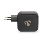 Nedis Väggladdare | 100 W | GaN | PD3.0 | Snabbladdnings funktion | 2.5 / 3.0 / 5.0 A | Antal utgångar: 3 | USB-A / 2x USB-C™ | Automatiskt val av Spänning | Svart Nedis Väggladdare | 100 W | GaN | PD3.0 | Snabbladdnings funktion | 2.5 / 3.0 / 5.0 A | Antal utgångar: 3 | USB-A / 2x USB-C™ | Automatiskt val av Spänning | Svart