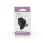 Nedis Väggladdare | 100 W | GaN | PD3.0 | Snabbladdnings funktion | 2.5 / 3.0 / 5.0 A | Antal utgångar: 3 | USB-A / 2x USB-C™ | Automatiskt val av Spänning | Svart Nedis Väggladdare | 100 W | GaN | PD3.0 | Snabbladdnings funktion | 2.5 / 3.0 / 5.0 A | Antal utgångar: 3 | USB-A / 2x USB-C™ | Automatiskt val av Spänning | Svart