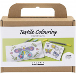 Creative Toys Creative - Mini Craft Kit Textilfärgläggning, fjärilar, pastellfärger, 1 förpackning - ()
