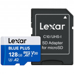 Lexar MicroSDHC Blue Plus UHS-I med SD-adapter 128 GB Lexar MicroSDHC Blue Plus UHS-I med SD-adapter 128 GB