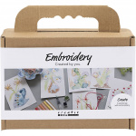 Mini Craft Kit Embroidery - Målningar med broderi - blandade färger (977860)