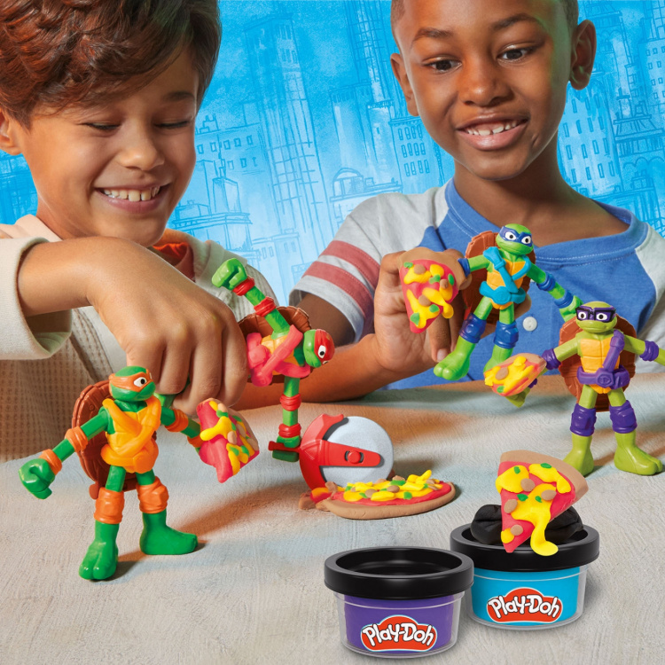 PLAY-DOH Teenage Mutant Ninja Turtles Cowabunga Creations Bendy 4 Inch Action Figures Set