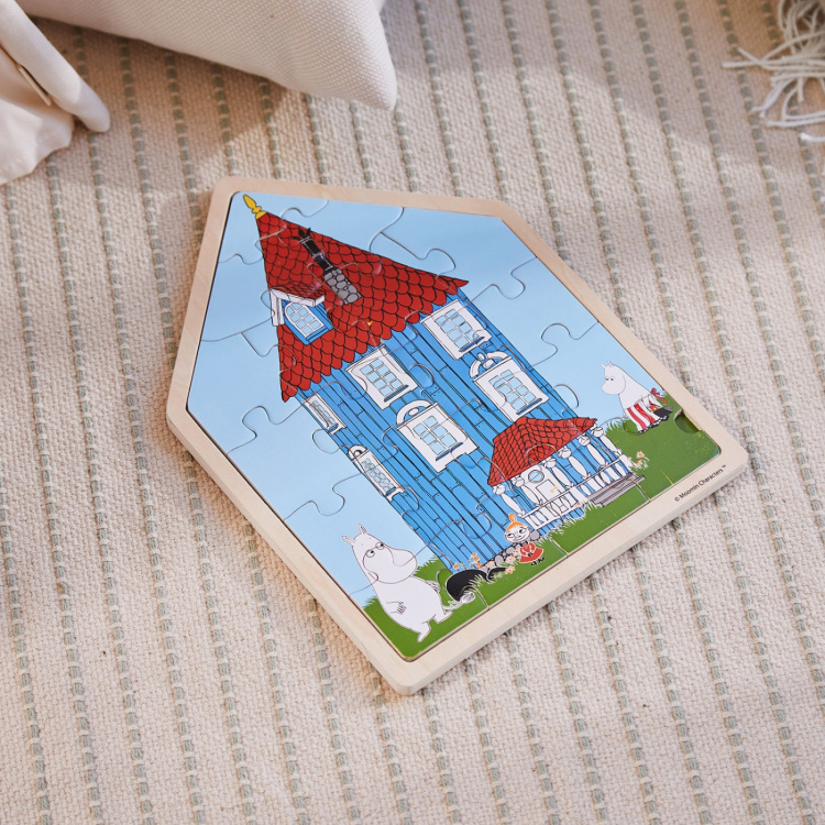 Moomin Pussel 19 Pcs Wooden Framed Puzzle House