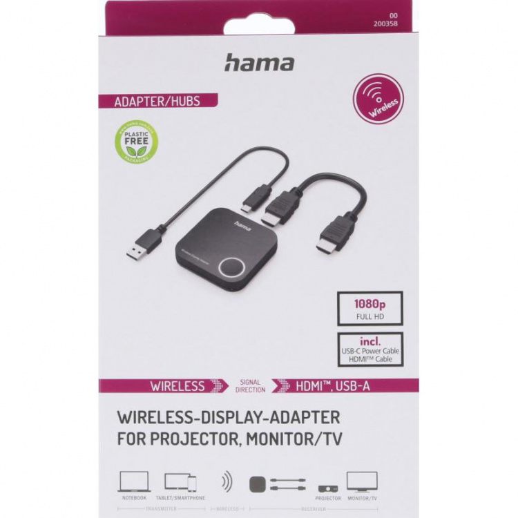 Hama Displayadapter HDMI Full HD 1080 Trådlös
