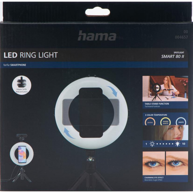 Hama Ringlampa Spotlight Smart 80 Ii Set För Smartphones