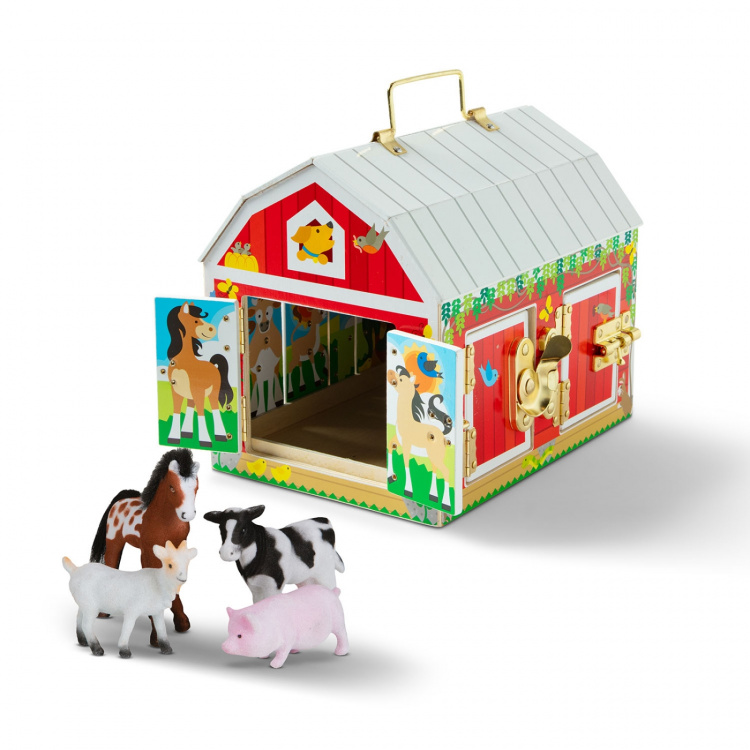Melissa & Doug Aktivitetsleksak Wooden Activity Barn Latches