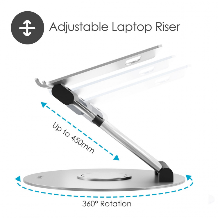 Desire2 Datorstöd Sit-Stand Supreme 360 Aluminium