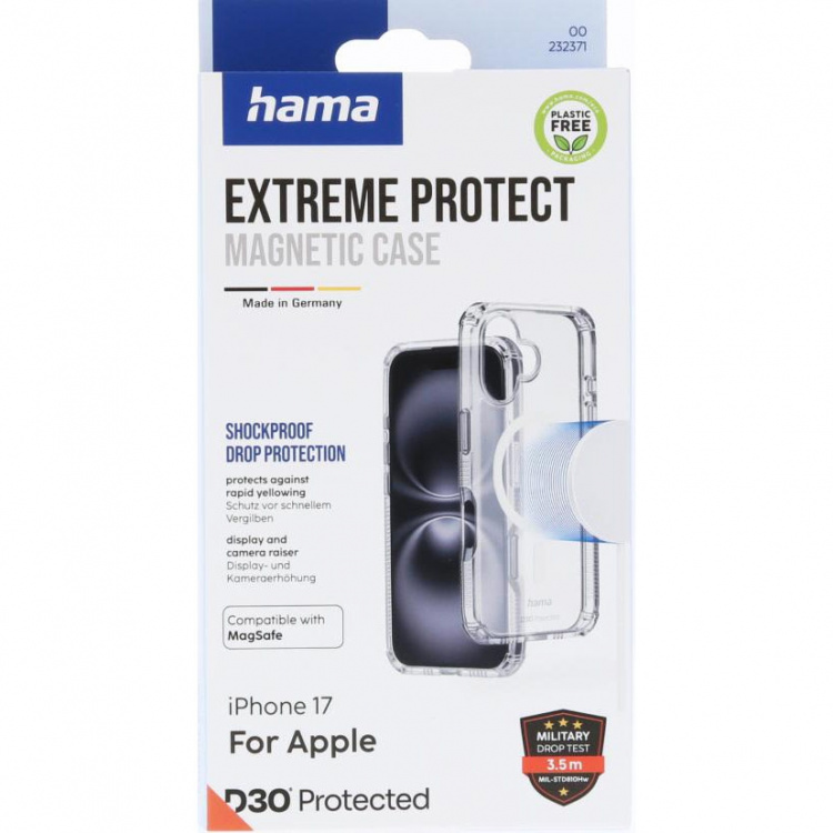 Hama Mobilskal Extreme Protect iPhone 17 MagCase Transparent