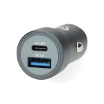 Nedis Billaddare | 38 W | 1.5 / 1.67 / 2.0 / 2.22 / 3.0 A | Antal utgångar: 2 | Port typ: USB-A / USB-C™ | Automatiskt val av Spänning