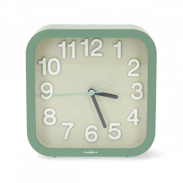Nedis Analog skrivbords alarmklocka | Snooze-funktion | Tyst urverk | Grön