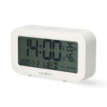 Nedis Digital skrivbords alarmklocka | LCD | Bakgrundsbelysning | Snooze-funktion | Datum display | Timer funktion | Vit