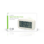 Nedis Digital skrivbords alarmklocka | LCD | Bakgrundsbelysning | Snooze-funktion | Datum display | Timer funktion | Vit