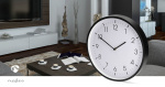 Nedis Väggklocka | Diameter: 300 mm | Plast | Tyst rörelse | Svart
