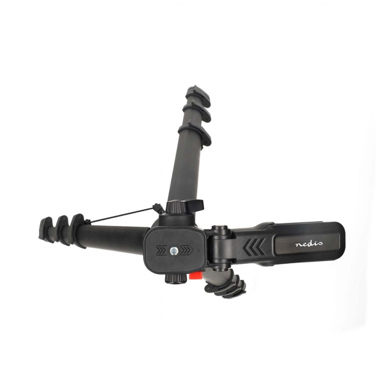 Nedis Stativ | Maximal lastkapacitet: 3 kg | Minsta arbetshöjd: 41.5 cm | Maximal arbetshöjd: 160 cm | 5 Segment | Pan & Tilt | Resväska ingår | ABS / Aluminium | Svart