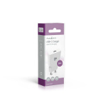 Nedis Väggladdare | 20 W | GaN | PD3.0 | 1.67 A / 2.22 A / 3.0 A | Antal utgångar: 1 | USB-C™ | Automatiskt val av Spänning | Vit