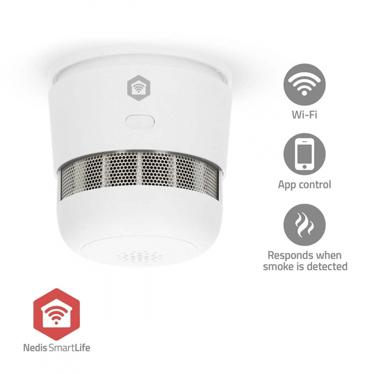 Nedis SmartLife Smoke Detector | Zigbee 3.0 | Battery Powered | Sensor life cycle: 10 year | EN 14604