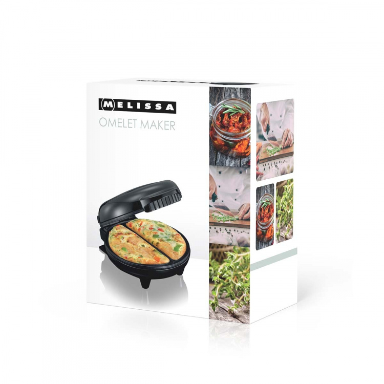 MELISSA Omelettmaskin | 750W | Non-stick beläggning | Svart
