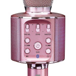 Lenco Bluetooth® Karaokemikrofon med högtalare och belysning Rosa