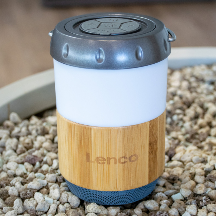 Lenco Lykta med inbyggd Bluetooth®-högtalare Bamboo Lenco Lykta med inbyggd Bluetooth®-högtalare Bamboo