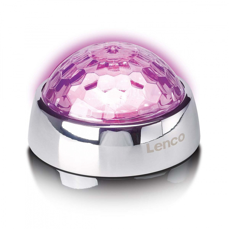 Lenco Centrumstabilisator med Party LED-ljus för skivspelare Silver