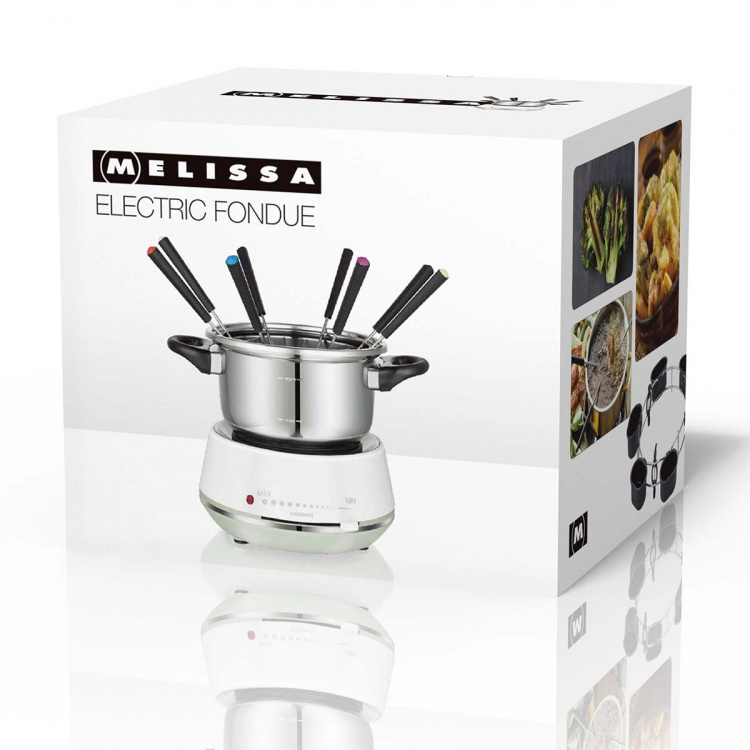 MELISSA Elektrisk fondue 2L 1200W Rostfritt stål / Vit MELISSA Elektrisk fondue 2L 1200W Rostfritt stål / Vit
