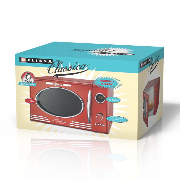 MELISSA Mikrovågsugn elektronisk grill 23L 800W Metallic Red