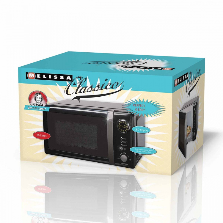 MELISSA Mikrovågsugn elektronisk 20 L 700W Svart MELISSA Mikrovågsugn elektronisk 20 L 700W Svart