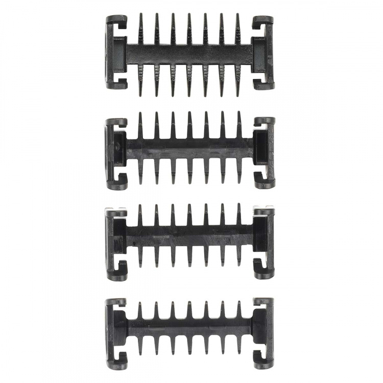 MELISSA Uppladdningsbar skägg- och kroppstrimmer med ultratunn rakhyvel, inklusive 4 distanskammar Svart MELISSA Uppladdningsbar skägg- och kroppstrimmer med ultratunn rakhyvel, inklusive 4 distanskammar Svart