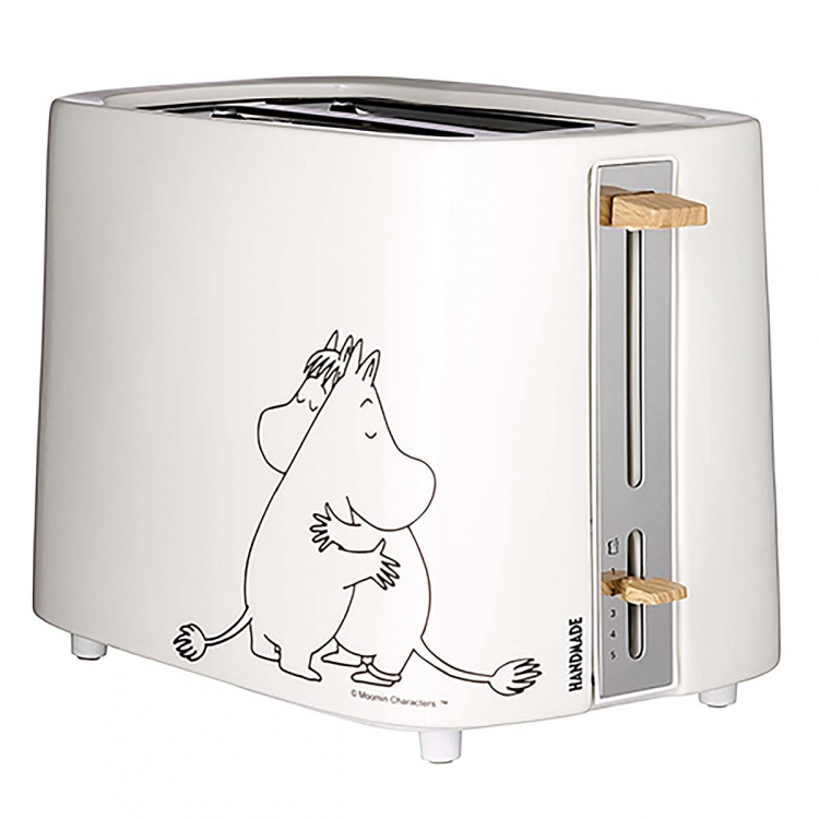 Moomin Keramisk brödrost, 2 skivor, 875W, vit
