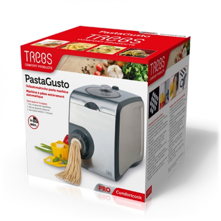 Trebs PastaGusto helautomatisk pastamaskin, 200 watt, inklusive 14 tillbehör Trebs PastaGusto helautomatisk pastamaskin, 200 watt, inklusive 14 tillbehör