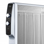 Trebs Mobil mikathermisk elektrisk värmare på hjul 2000W Vit