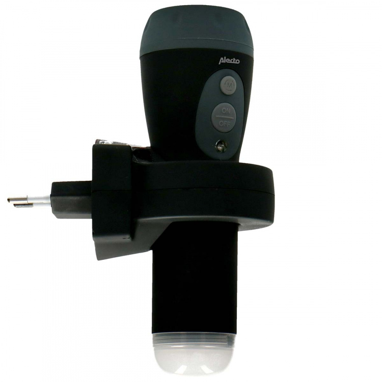 Alecto Uppladdningsbar LED-ficklampa Svart