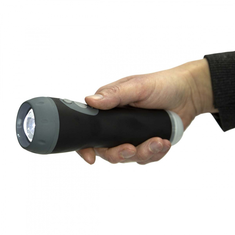 Alecto Uppladdningsbar LED-ficklampa Svart