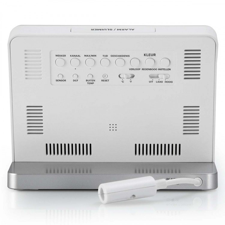 Buienradar Väderstation med trådlös utomhussensor och stor tydlig display