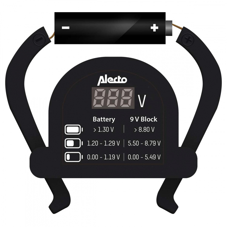 Alecto Batteritestare för AA-AAA-C-D-9V (PP3)-knappcell Alecto Batteritestare för AA-AAA-C-D-9V (PP3)-knappcell