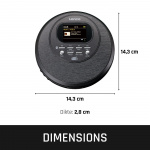 Lenco Discman med DAB Bluetooth® och färgkarta TFT Svart
