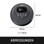Lenco Discman med DAB Bluetooth® och färgkarta TFT Svart
