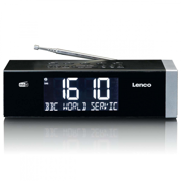 Lenco DAB+ FM-klockradio med Bluetooth Lenco DAB+ FM-klockradio med Bluetooth