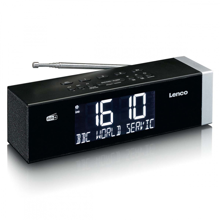 Lenco DAB+ FM-klockradio med Bluetooth Lenco DAB+ FM-klockradio med Bluetooth
