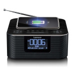 Lenco Stereoklockradio med DAB+ FM Bluetooth® trådlös laddning Lenco Stereoklockradio med DAB+ FM Bluetooth® trådlös laddning