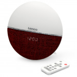 Lenco FM väckarklocka radio - väckningslampa med Bluetooth® Röd Lenco FM väckarklocka radio - väckningslampa med Bluetooth® Röd