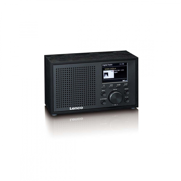 Lenco Mono DAB+ FM-radio med Bluetooth® Svart Lenco Mono DAB+ FM-radio med Bluetooth® Svart