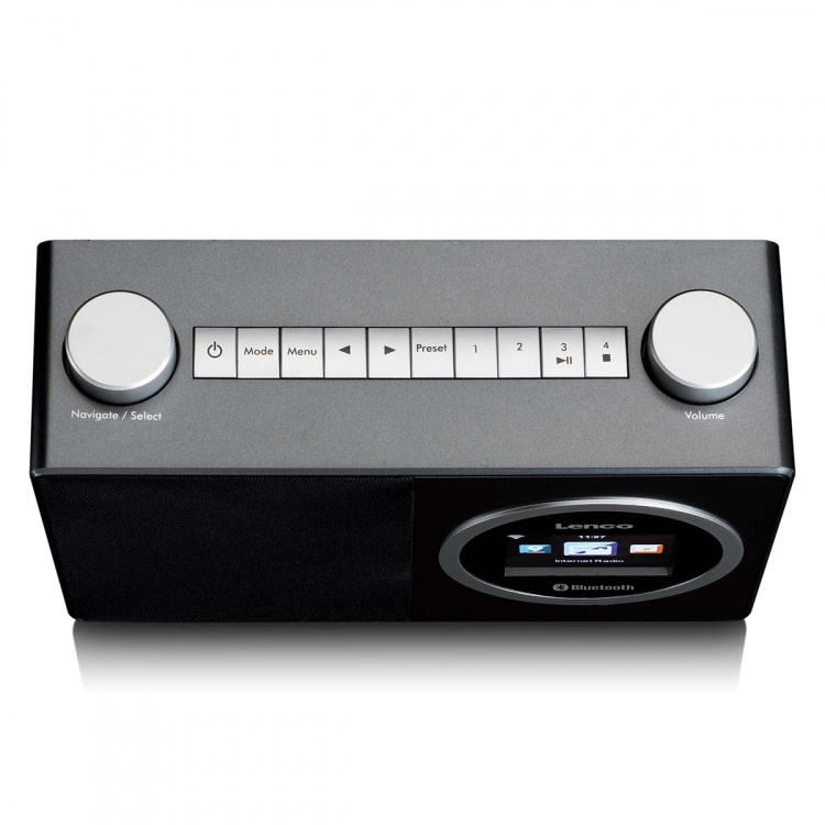 Lenco Internetradio med färgdisplay och Bluetooth® Black Lenco Internetradio med färgdisplay och Bluetooth® Black