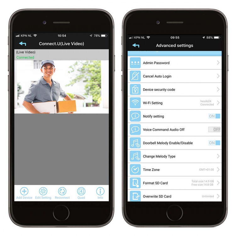 Alecto Videodörrklocka med kamera och ringsignal
