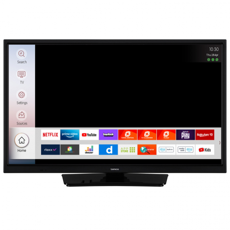 Lenco 24 tums Smart HD LED TV Bluetooth® DVD-spelare 12V Svart