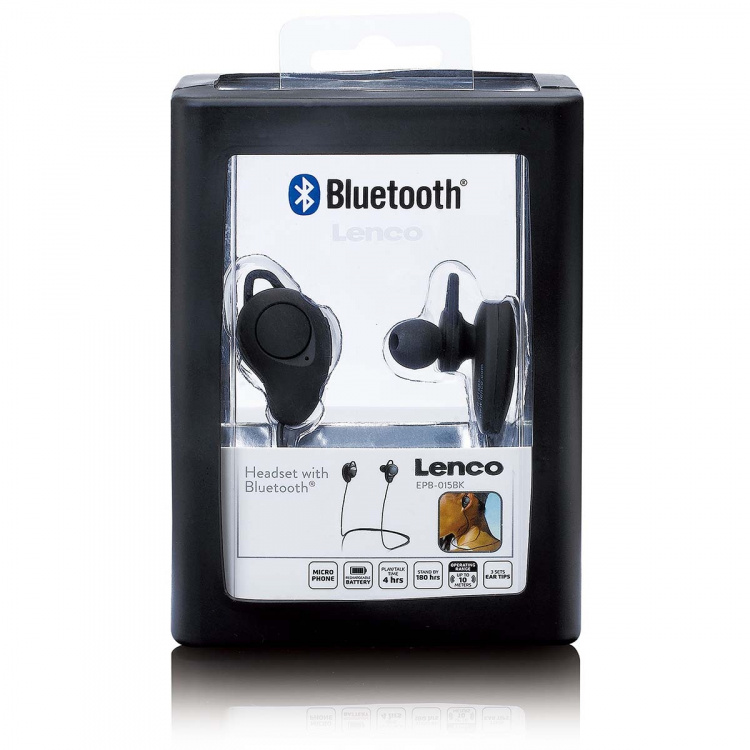 Lenco Trådlöst in-ear-headset Svart