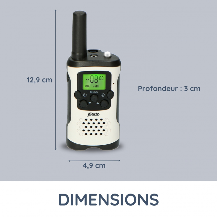 Alecto Sats med 2 komradioapparater 7 km Vit / Svart