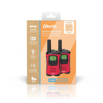 Alecto Set med 2 walkie talkiesmed räckvidd upp till 7 kilometer Röd / Svart Alecto Set med 2 walkie talkiesmed räckvidd upp till 7 kilometer Röd / Svart
