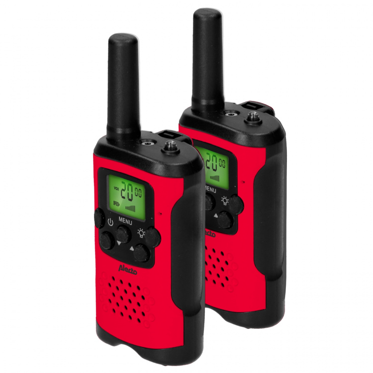 Alecto Set med 2 walkie talkiesmed räckvidd upp till 7 kilometer Röd / Svart Alecto Set med 2 walkie talkiesmed räckvidd upp till 7 kilometer Röd / Svart