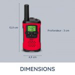 Alecto Set med 2 walkie talkiesmed räckvidd upp till 7 kilometer Röd / Svart Alecto Set med 2 walkie talkiesmed räckvidd upp till 7 kilometer Röd / Svart